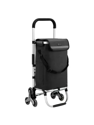 40L boodschappentrolley met trapwielen