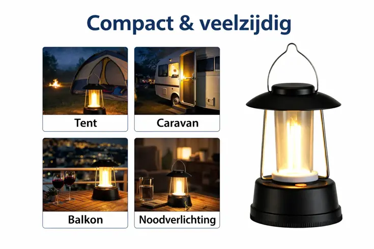 LED Campinglamp met Ophanghaak