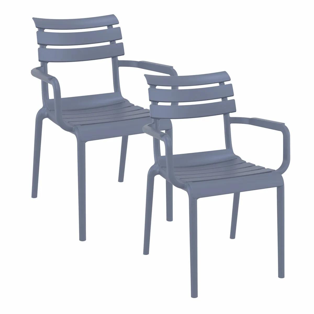 Garden Impressions Paris 2 st Tuinstoel   Dark_grey main product image