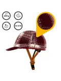 Vizorz SwitchCap fietshelm - Woolly cherry cap