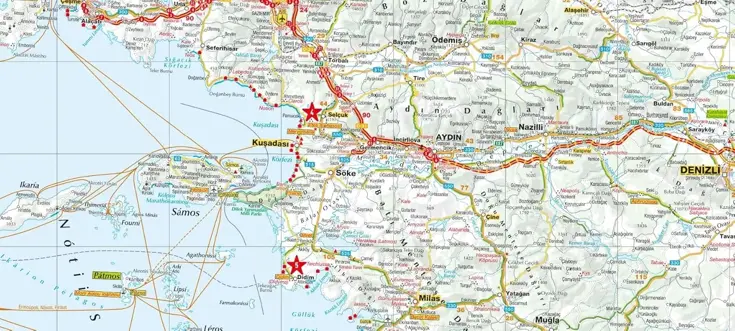 Wegenkaart Turkije