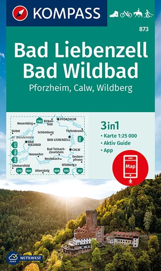 Wandelkaart WK873 Bad Liebenzell