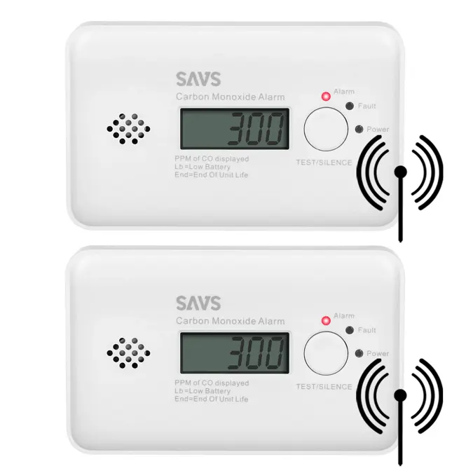 C10-W Koppelbare koolmonoxidemelder 2-pack