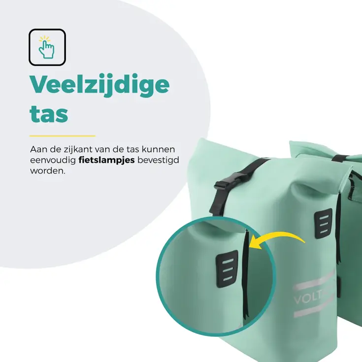 Voltano Dubbele Fietstas Rolltop E-bike Pro