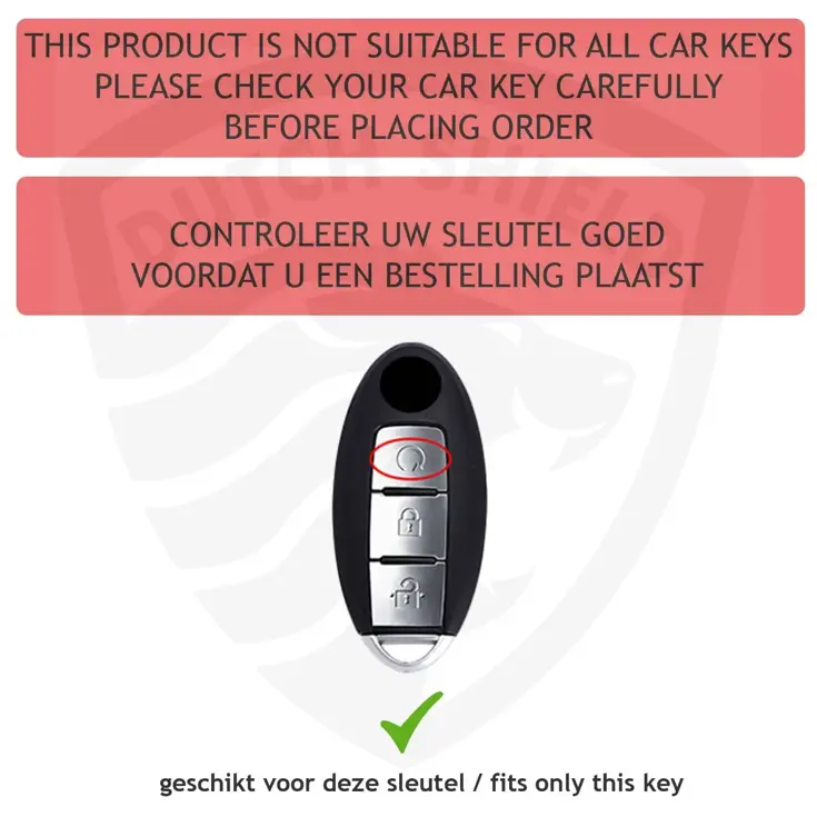 Metalen Sleutelhoesje voor Nissan grijs A3C