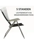 Campingstoelen 4x - Verstelbaar -