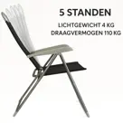 Campingstoelen 4x - Verstelbaar - Hem