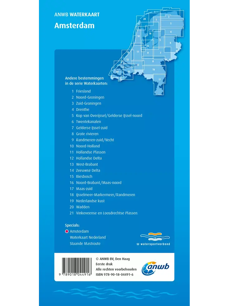 ANWB Waterkaart Amsterdam