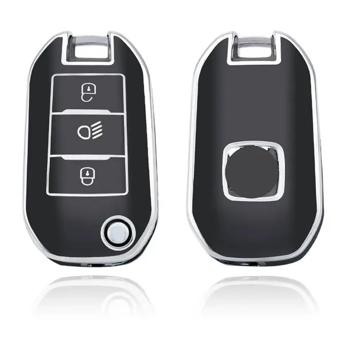 Dutch Shield Sleutelhoesje  Peugeot zwart A3B