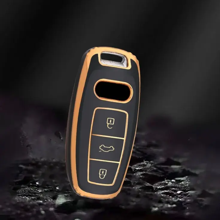 TPU Sleutelhoesje voor Audi goud D3