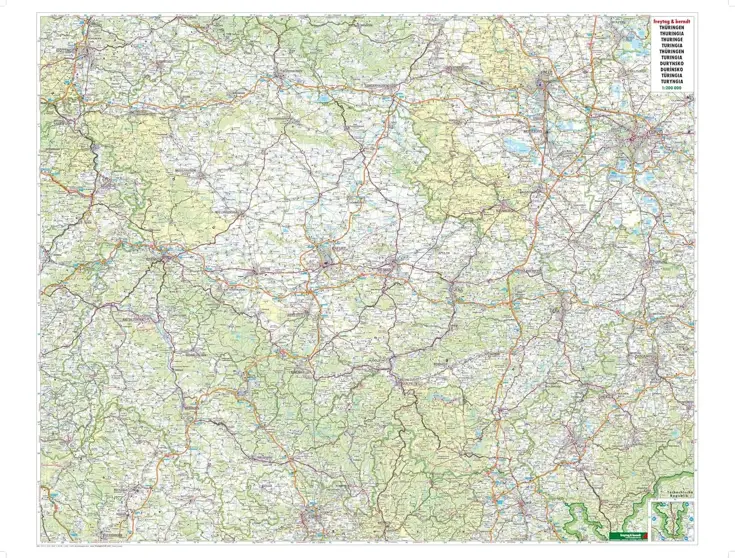Wegenkaart Duitsland 6 - Thüringen