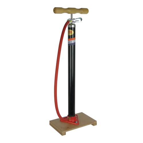 Zwarte plankpomp met slang voor Dunlop ventiel