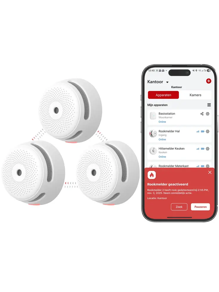 XS01-M Slimme rookmelder 3-pack