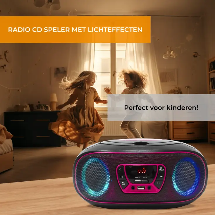 CD speler FM-Radio Bluetooth Lichteffecten