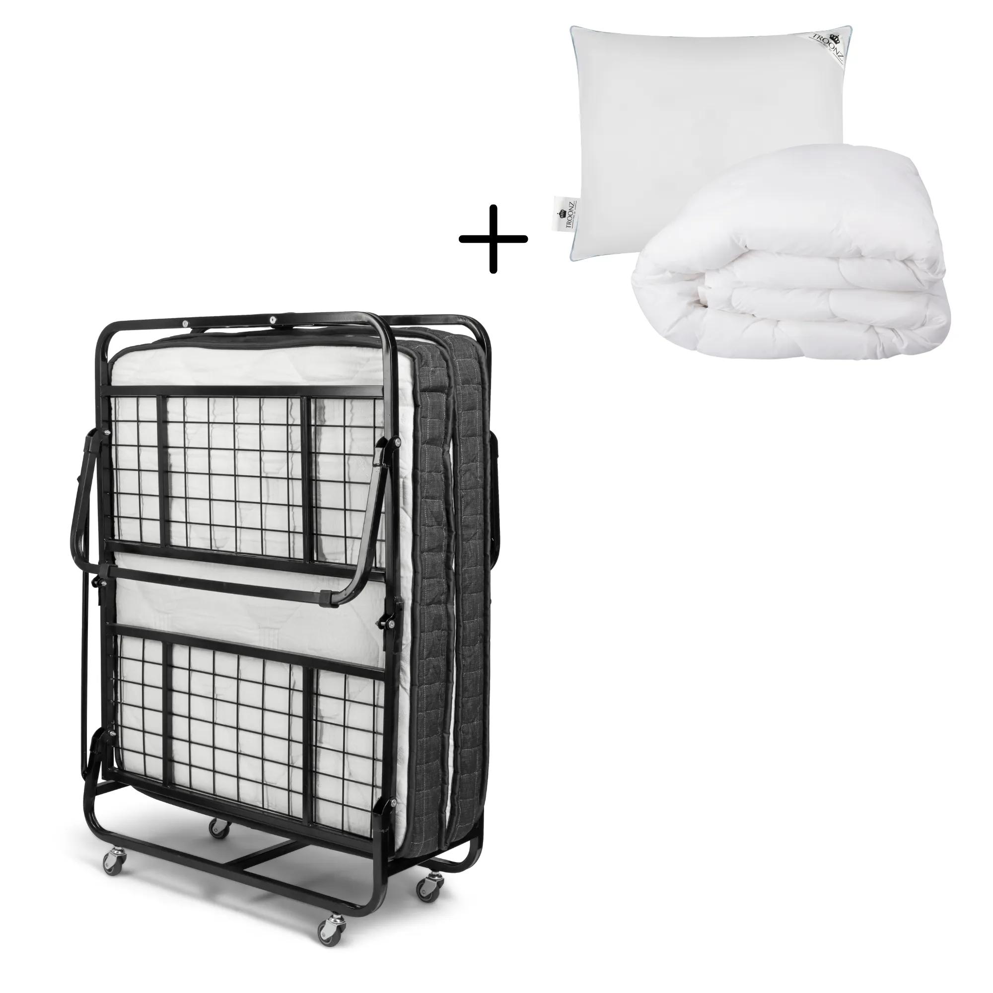 Troonz  Vouwbed Milano Deluxe  80 x 200  Set  Zwart