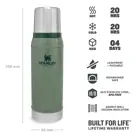 Stanley Thermosfles Groen - 750ml