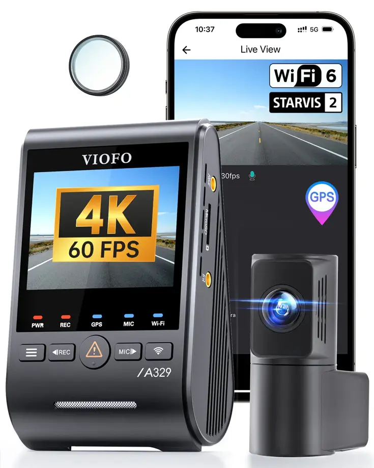 A329S 2CH 4K Wifi GPS dashcam