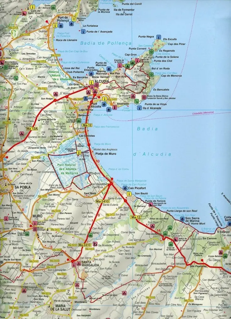 Wegenkaart Mallorca 1:100.000