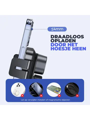 Wegman Telefoonhouder Auto Draadloze Oplader