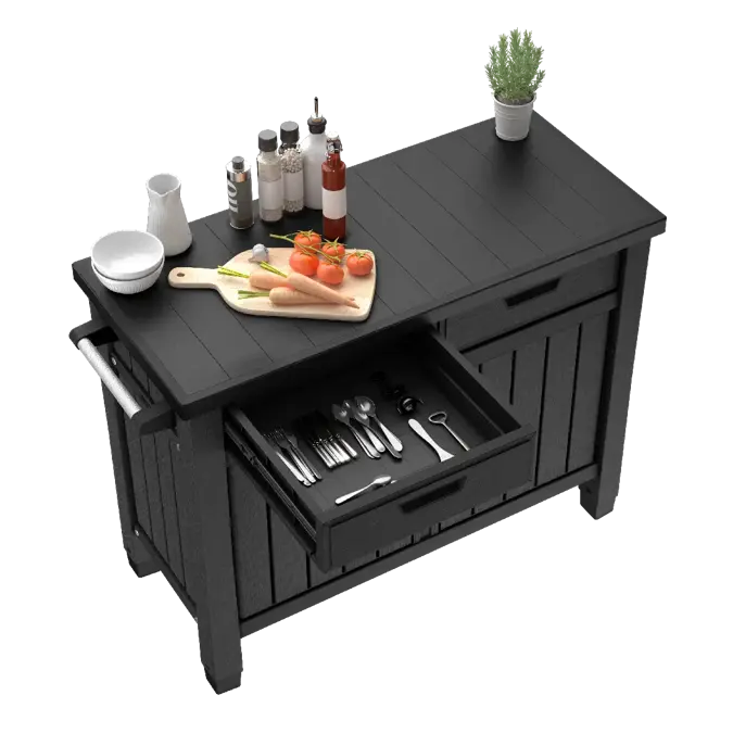 Keter Unity XL Barbecuetafel met lades - 207L