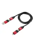 Ultimate kabel 6 in 1 - 100 cm - Zwart