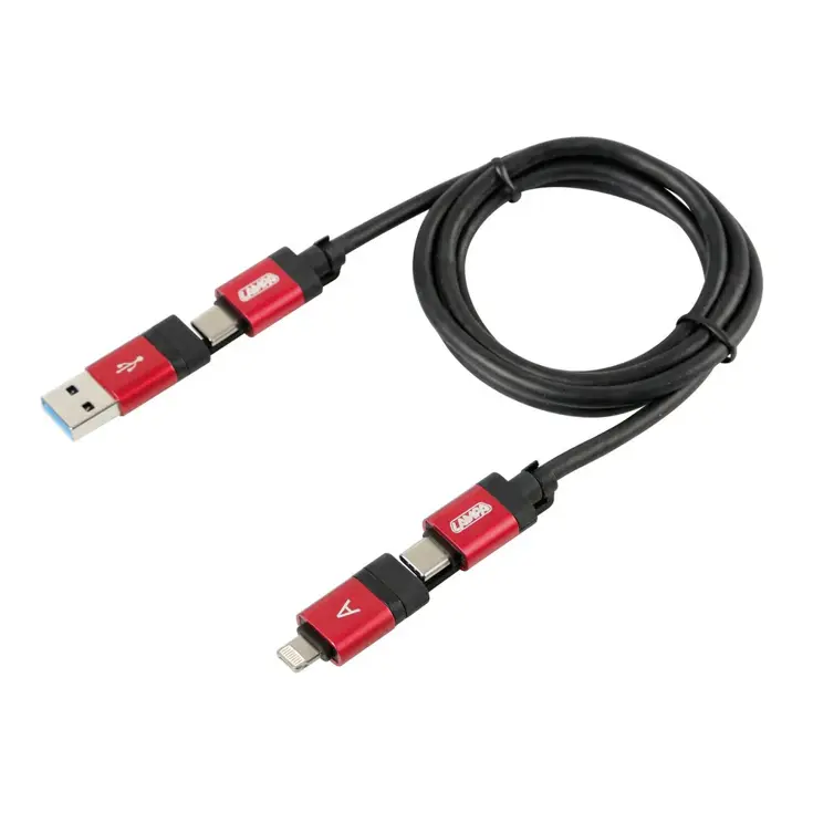Ultimate kabel 6 in 1 - 100 cm - Zwart