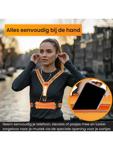 Hardloopvest met Opbergvak - Verlichting