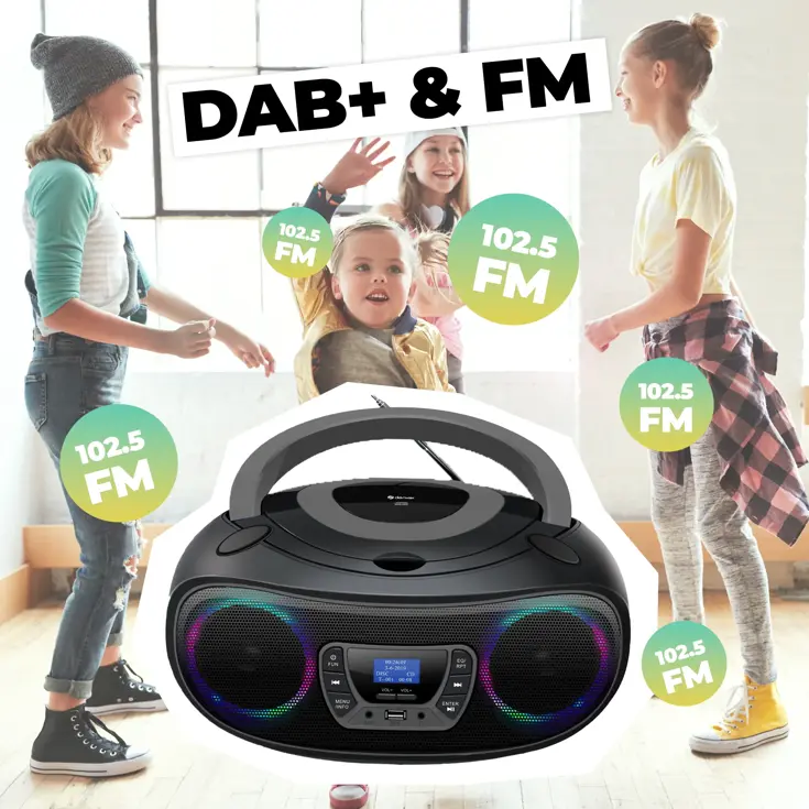 DAB+ Radio CD-speler Bluetooth Lichteffecten