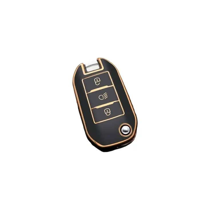 TPU Sleutelhoesje voor Citroën goud A3B