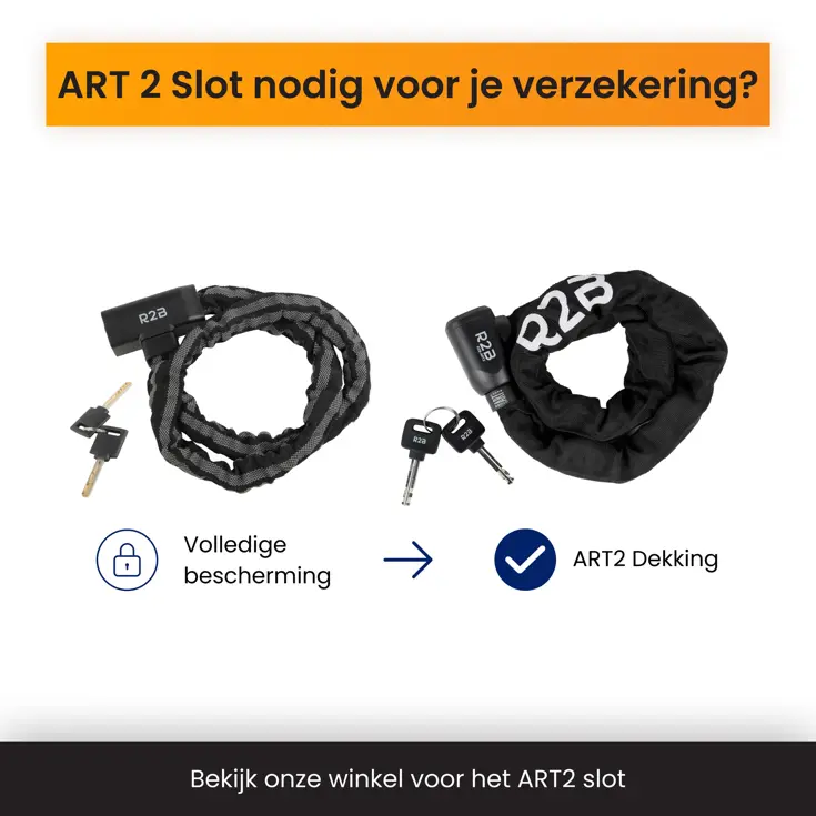 Fietsslot Reflecterend - 115 cm - Kettingslot