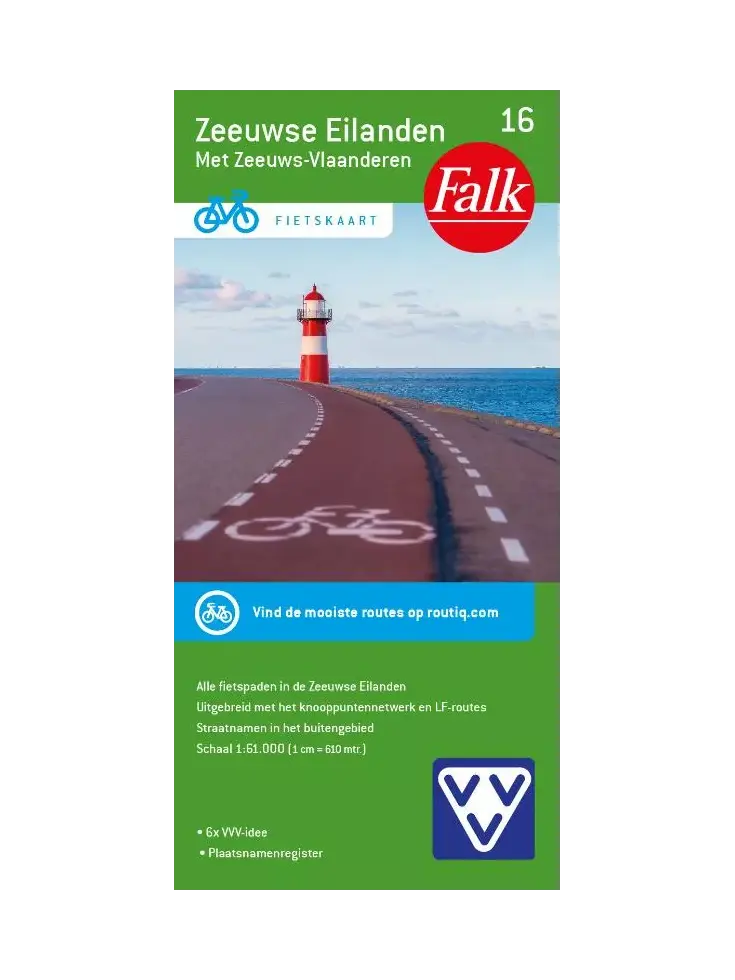 Falkplan - fietskaart 16 Zeeuwse Eilanden