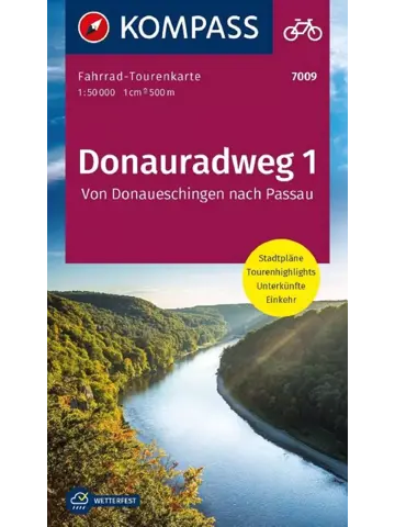 Kompass Fietskaart 1 Donauroute