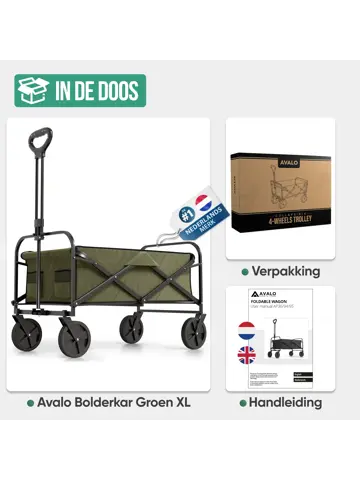 Bolderkar Opvouwbaar XL