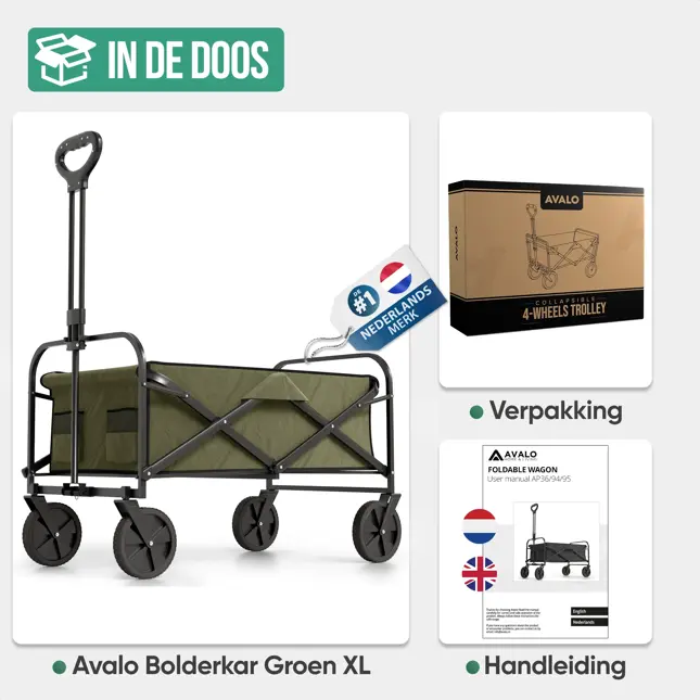 Bolderkar Opvouwbaar XL