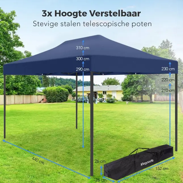 LifeGoods Partytent – 3x4.5 m