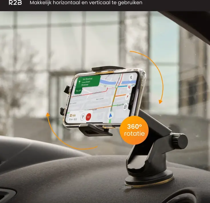 Telefoonhouder Auto Zuignap en Ventilatie