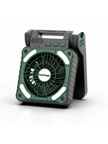 3-in-1 Zonnepaneel Powerbank Ventilator Groen
