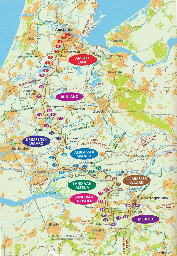 Wandelgids LAW 7-1 Pelgrimspad dl 1