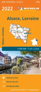 Michelin wegenkaart Regional 516 Alsace-Lorraine 2022