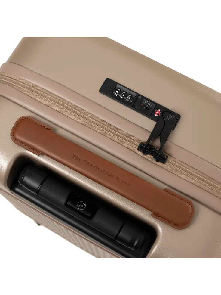 Zuna - Handbagagekoffer - Leren handvatten - 55cm