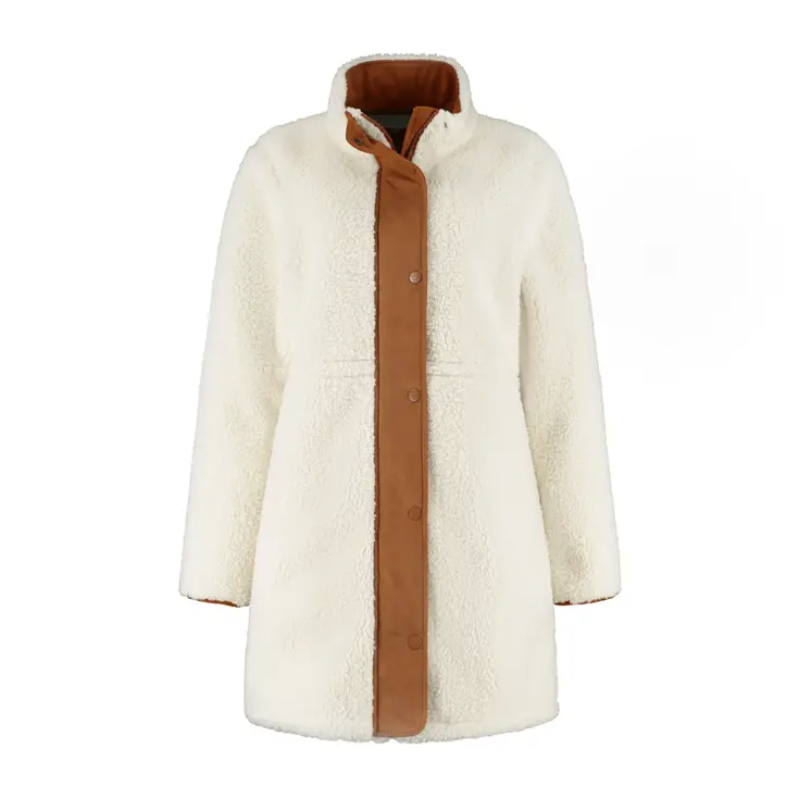 Ratan Dames - Lange Teddy jas