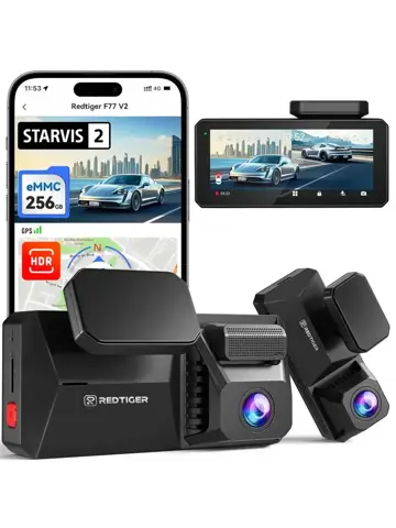 F77 V2 4K Touch Wifi GPS 2CH 256gb dashcam