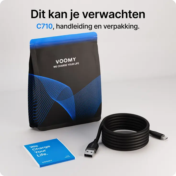 Connect C710 - USB-C naar USB-A Kabel - 12W 1M