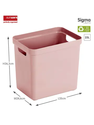 Sigma home - Opbergbox - 25L - 4-delig