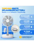Draadloze Statiefventilator - 4in1 - Inklapbaar