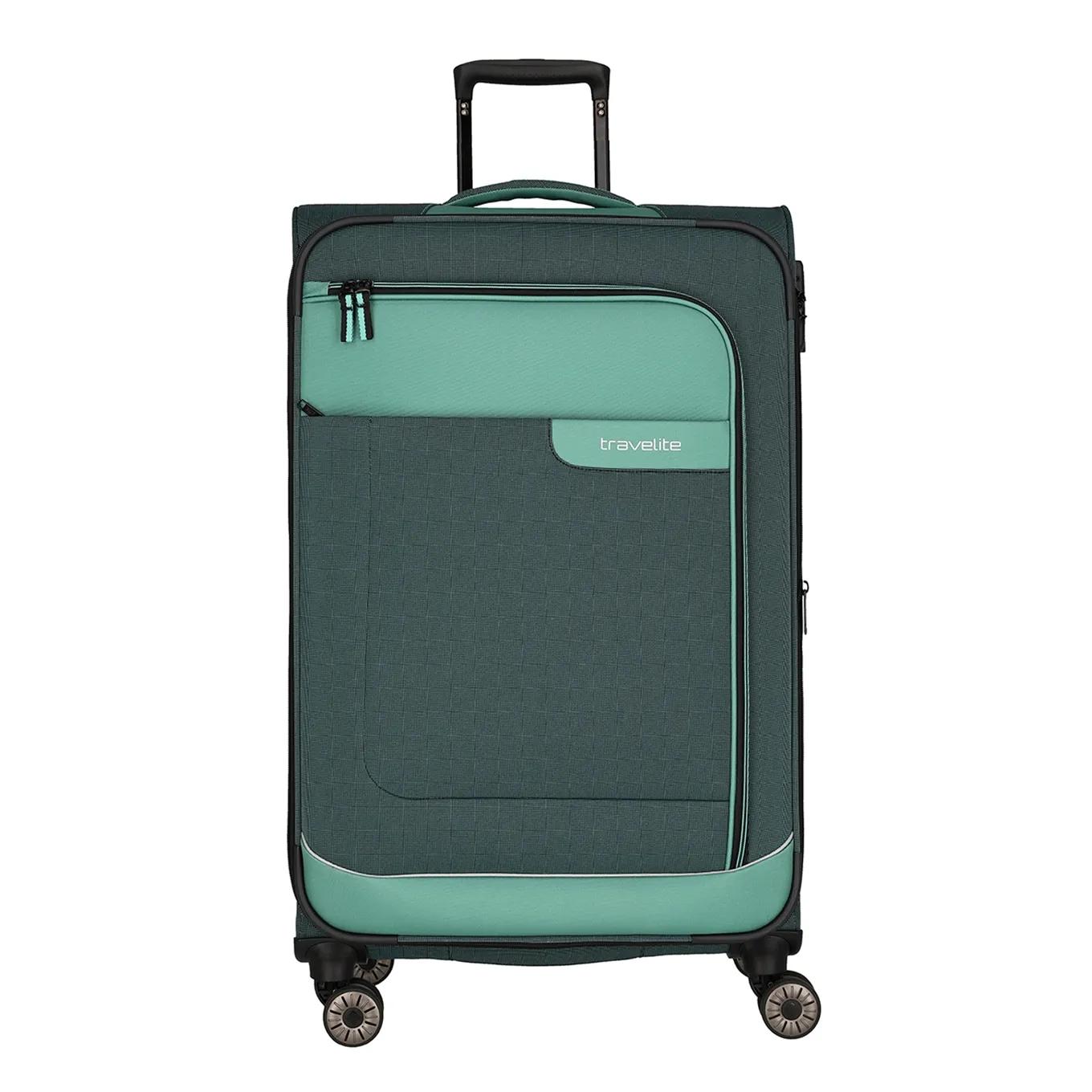 Travelite  4 wheel trolley l expandable Groen  Groen main product image