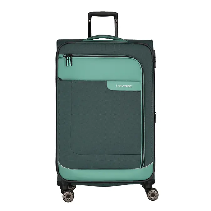 Travelite 4 wheel trolley l expandable Groen