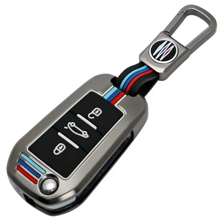 Metalen Sleutelhoesje voor Peugeot grijs A3