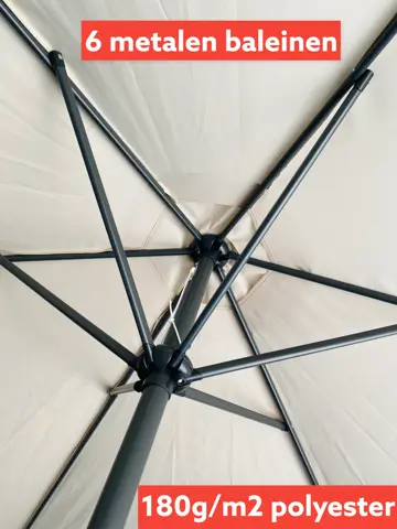 CUHOC Parasol Ecru + Verrijdbare Voet en Hoes