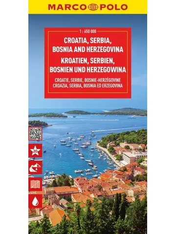 Wegenkaart Kroatië - Servië